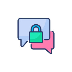 Encrypted Massage icon in vector. Logotype