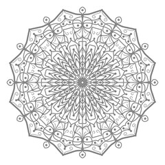 Doodle monochrome lace mandala pattern. Emblem luxury beauty spa, cosmetics, jewelry, hotel, restaurant. Wedding elegant outline frame. Vector floral luxury curve logo design. Round gold ornate frame.