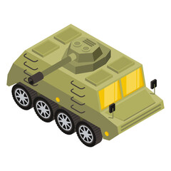 
Battle tank isometric editable vector 

