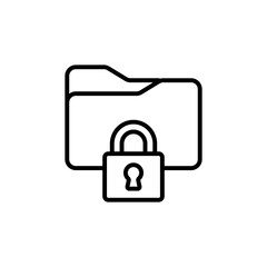 Secure Data Folder icon in vector. Logotype