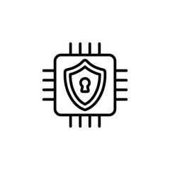 Security Chip icon in vector. Logotype