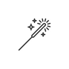 Sparkler stick line icon