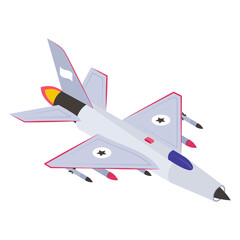 
An army jet icon isometric design

