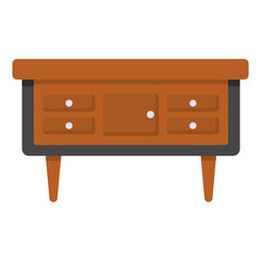 
A dresser table icon in flat design 

