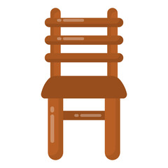 
Armless wooden chair con, vector design of chair 

