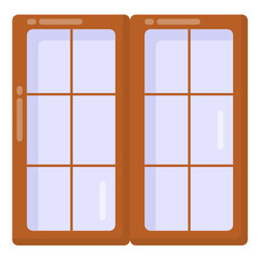 
Crockery cabinet flat icon, editable vector 

