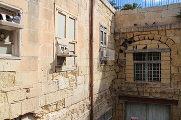 ancient stone buildings in valletta (malta) 