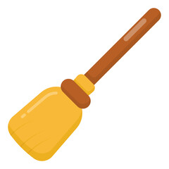 
Magic broom, flat design vector 

