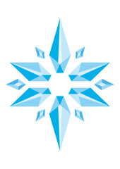 Obraz premium Abstract illustration of isolated crystals