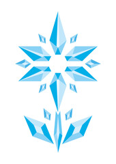Obraz premium Abstract illustration of isolated crystals