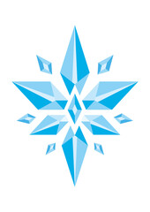 Abstract illustration of isolated crystals