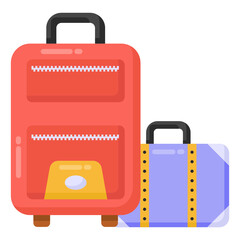 
Flat vector style of luggage

