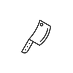 Kitchen axe line icon
