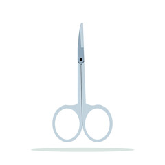 Nail scissors in flat style . Isolated icon. Flat vector illustration. White background. Vector illustration design. Vector set.