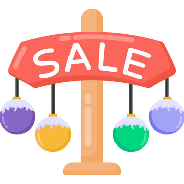 
Sale fingerpost in flat trendy icon style, editable vector 

