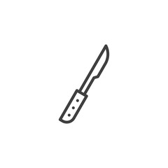 BBQ knife line icon