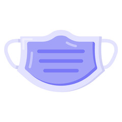 
Flat trendy editable icon of mask, face protection 

