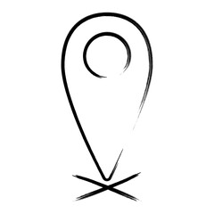 Isolated black navigation icon on a white background. Design element for poster, banner, clothes. Simple flat style. Vector illustration.