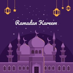 Ramadan greeting card. Ramadan Mubarak