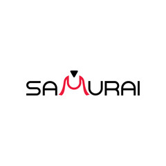 SAMURAI letter logo design vector