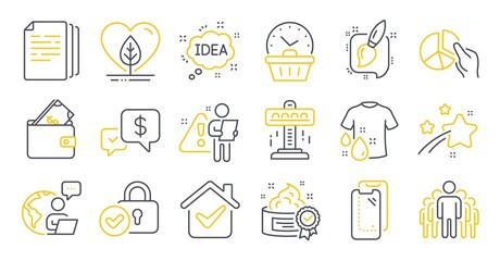 Set of Business icons, such as Idea, Cream, Local grown symbols. Vector