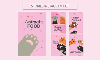 National pet day holiday social media Instagram post. Vector illustration. Promotional Poster for social media post set.
