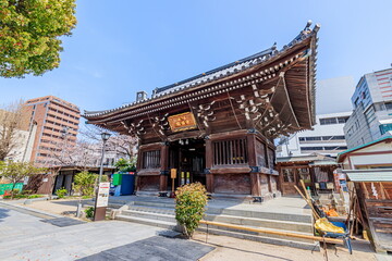 Fototapeta na wymiar 春の櫛田神社　神門　福岡県博多区　Kushida Shrine in spring Fukuoka-ken Hakata-ku