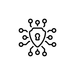 AI Security icon in vector. Logotype