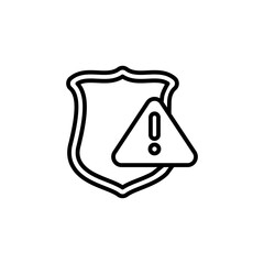 Security Error icon in vector. Logotype