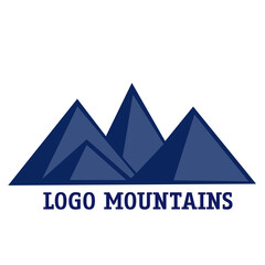 Illustration of icon web button mountains