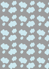 Grey sky with light blue clouds, ideal as background for children