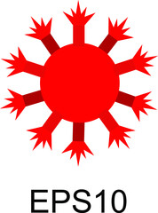 Coronavirus. Virus symbol image, colored COVID-19.