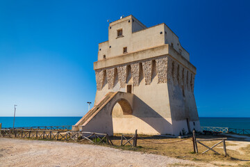 Plakat Torre Mileto castle near San Nicandro Garganico, Apulia, Italy