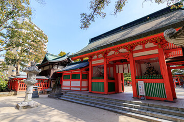Fototapeta premium 春の筑前國一之宮 住吉神社 福岡県博多区 Sumiyoshi Shrine in spring Fukuoka-ken Hakata-ku