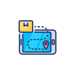 Online Delivery Tracking icon in vector. Logotype
