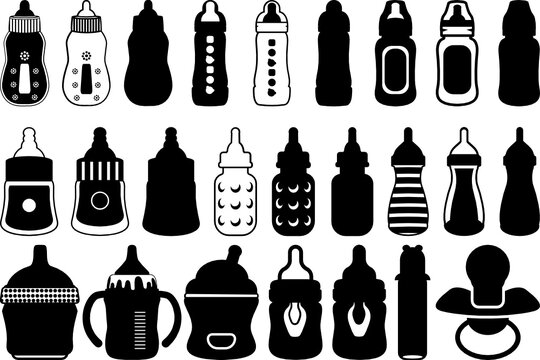 Download 6 544 Best Baby Bottle Silhouette Images Stock Photos Vectors Adobe Stock