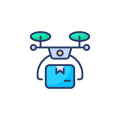 Drone Logistics icon in vector. Logotype