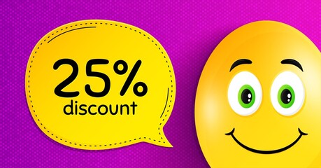 25 percent Discount. Sale offer price sign. Vector