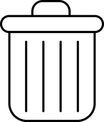 Vector Dustbin Outline Icon Design