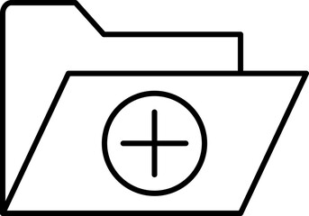 Obraz premium Vector Folder Outline Icon Design