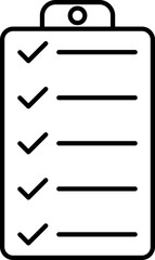 Vector List Outline Icon Design