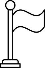 Vector Flag Outline Icon Design