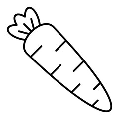 Vector Carrot Outline Icon Design