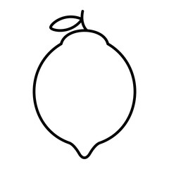 Vector Lemon Outline Icon Design