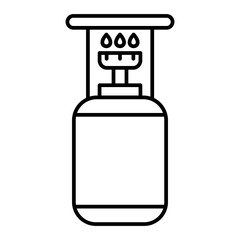 Vector Camping Gas Outline Icon Design