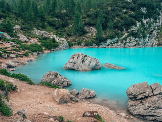 Lago di Sorapis, Dolomitas, Italia