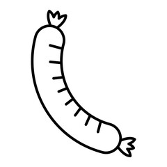 Vector Sausage Outline Icon Design
