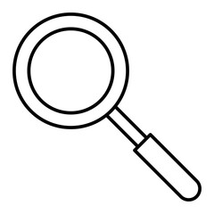 Vector Magnifing Glass Outline Icon Design