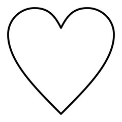 Vector Heart Outline Icon Design
