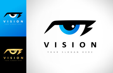 Eyes logo vector. Ophthalmologic clinic design.